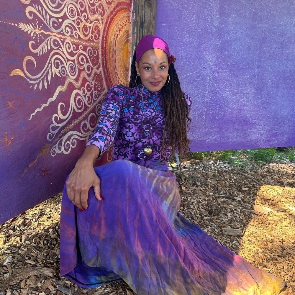 Vibrant Purple Tie-Dye Maxi Dress